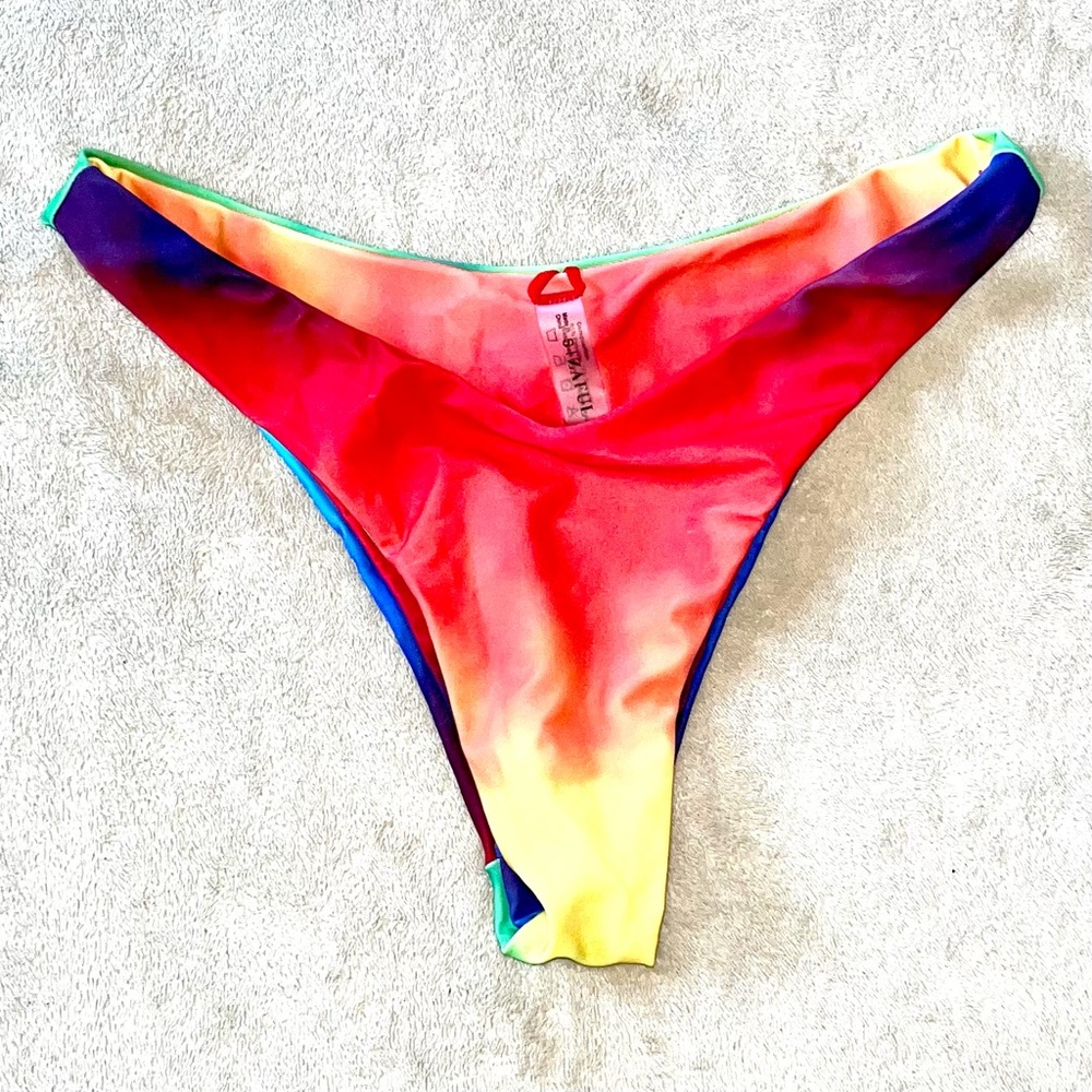 Tie dye cheeky bikini swim bottom